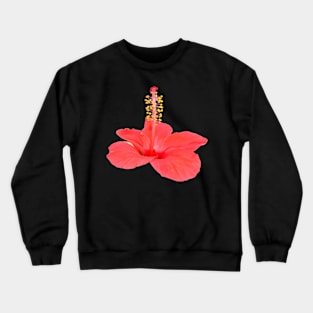 Hibiscus Exotic Tropical Flower Cut Out Crewneck Sweatshirt